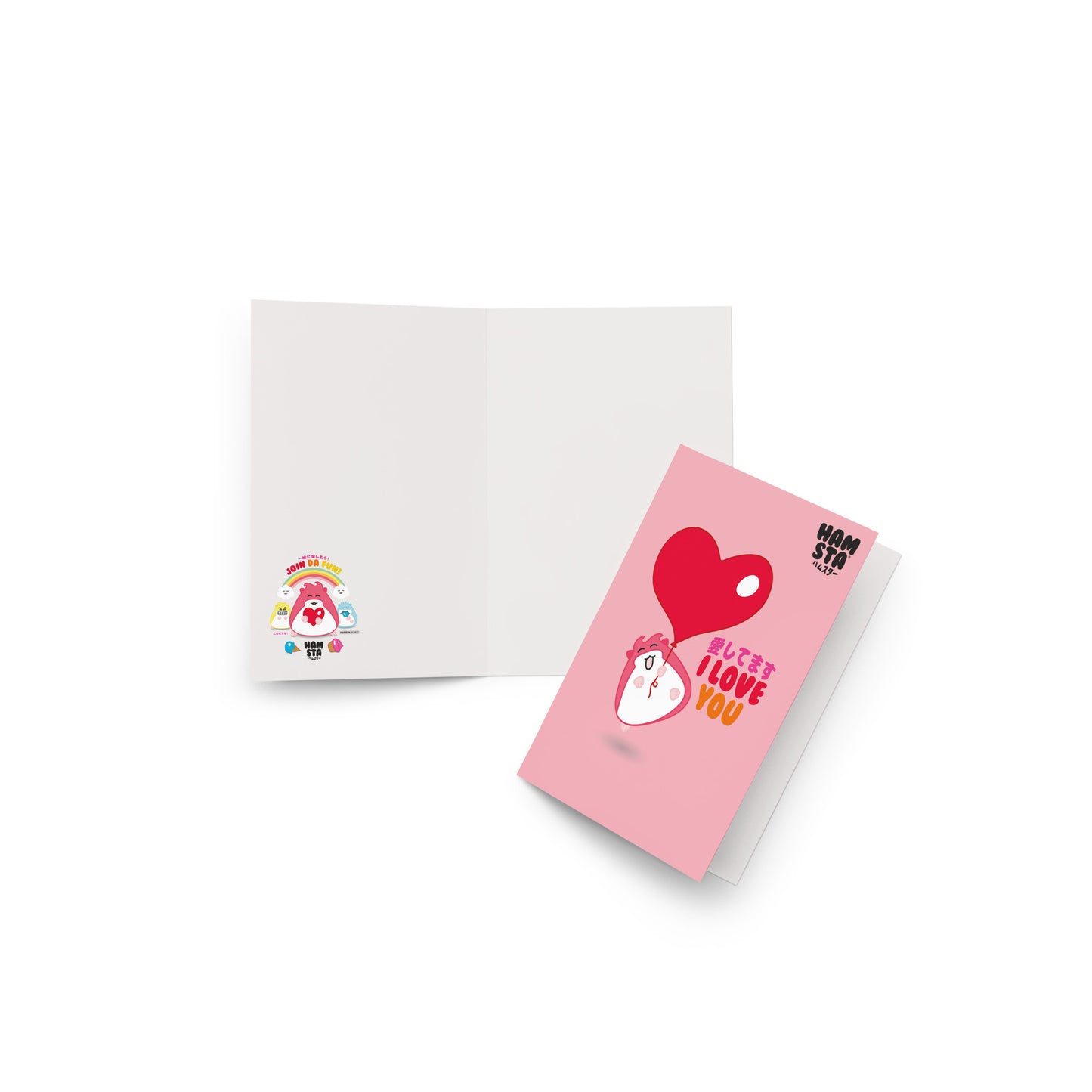 HAMSTA® Cosmo Polly / I Love You - Greeting card
