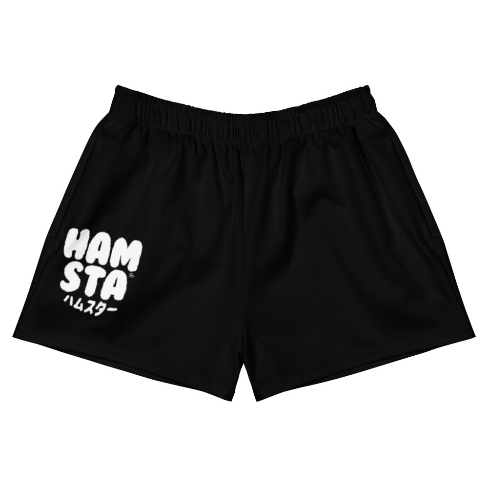 HAMSTA® Da White Logo - Women's Athletic Short Shorts