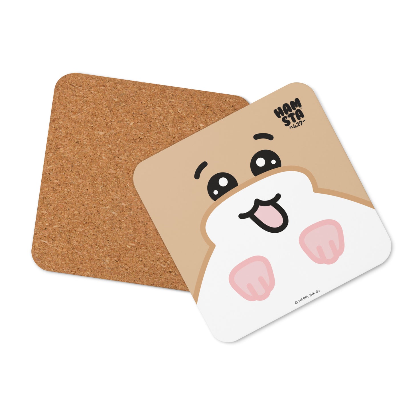 HAMSTA® Larry Macchiato - Cork-back Coaster