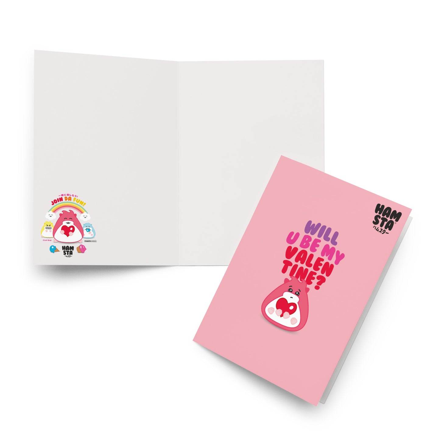 HAMSTA® Cosmo Polly / Will U Be My Valentine? - Greeting card