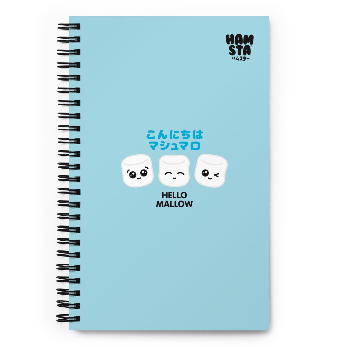 HAMSTA® Marshmallow Moods / Hello Mallow Blue - Spiral notebook
